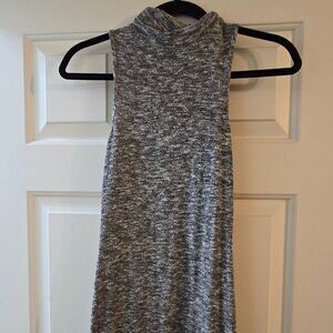 Mock neck sleeveless dress